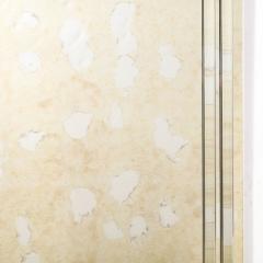 Modernist Antiqued Mirror With Glass Rods Rectilinear Nickel Fittings - 3276615