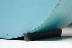 Modernist Blue Circular Wooden Cradle Netherlands 1930s - 3461844