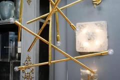 Modernist Brass Chandelier with Eight Lights - 4719132