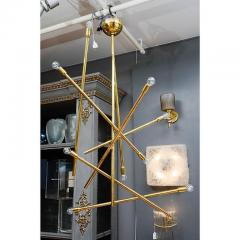 Modernist Brass Chandelier with Eight Lights - 4719138
