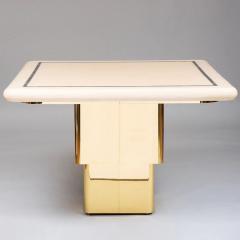 Modernist Brass and Tessellated Horn Covered Telescoping Table - 4315658