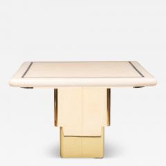 Modernist Brass and Tessellated Horn Covered Telescoping Table - 4319586