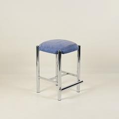 Modernist Cal Style Chrome Counter Stools Set of 3 - 3729026