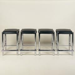 Modernist Cal Style Chrome Counter Stools Set of 4 - 3729022