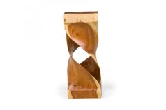 Modernist Carved Wooden Pedestal Table - 4670230