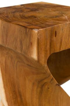 Modernist Carved Wooden Pedestal Table - 4670235