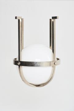 Modernist Chrome and Glass Globe Ceiling Light - 1977600