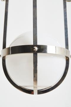 Modernist Chrome and Glass Globe Ceiling Light - 1977603