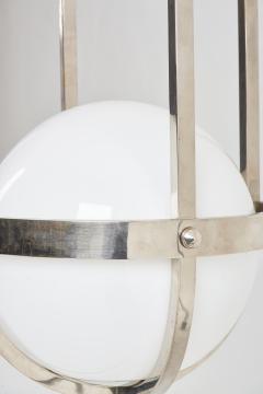 Modernist Chrome and Glass Globe Ceiling Light - 1977604