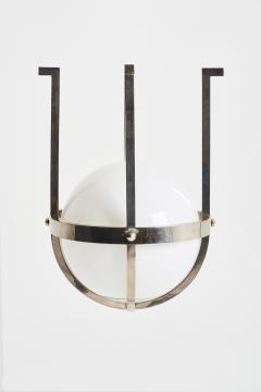 Modernist Chrome and Glass Globe Ceiling Light - 1977606