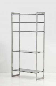 Modernist Chrome and Smoked Glass Etagere 1965 United States - 3482600