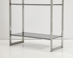 Modernist Chrome and Smoked Glass Etagere 1965 United States - 3482601