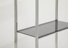 Modernist Chrome and Smoked Glass Etagere 1965 United States - 3482605