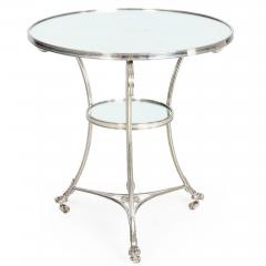 Modernist Chromed and Mirrored Gueridon Side Table - 4502913