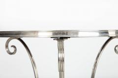 Modernist Chromed and Mirrored Gueridon Side Table - 4502915