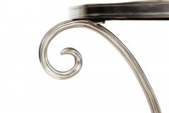 Modernist Chromed and Mirrored Gueridon Side Table - 4502917