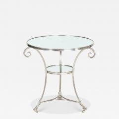 Modernist Chromed and Mirrored Gueridon Side Table - 4504336