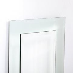 Modernist Custom Two Tier Rectangular Mirror w Beveled Detailing - 3600177