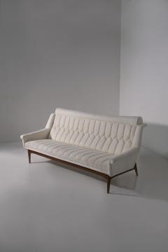 Modernist Danish vintage sofa in white boucl  - 3669064