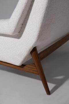 Modernist Danish vintage sofa in white boucl  - 3669068