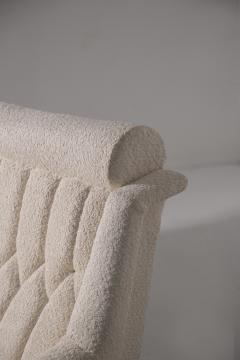 Modernist Danish vintage sofa in white boucl  - 3669071