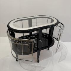Modernist Ebonized Bar Cart Italy 1950s - 4451334