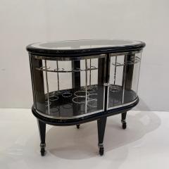 Modernist Ebonized Bar Cart Italy 1950s - 4451338