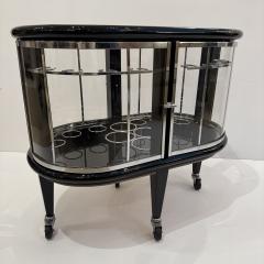 Modernist Ebonized Bar Cart Italy 1950s - 4451342