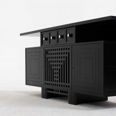 Modernist Ebonized Three Door Cabinet - 3062044