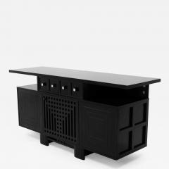 Modernist Ebonized Three Door Cabinet - 3064617