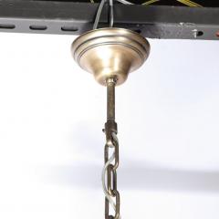 Modernist Feather Chandelier in Murano Smoked Topaz Glass and Oil Rubbed Bronze - 2659455