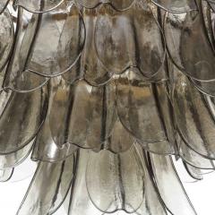 Modernist Feather Chandelier in Murano Smoked Topaz Glass and Oil Rubbed Bronze - 2659480