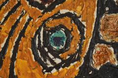 Modernist Fishes Oil on Canvas 1970s - 4608412