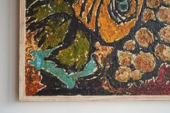 Modernist Fishes Oil on Canvas 1970s - 4608445