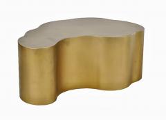 Modernist Free Form Brass Coffee Table Karl Springer Style - 4402607
