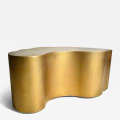 Modernist Free Form Brass Coffee Table Karl Springer Style - 4402755