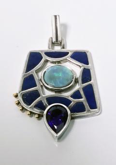 Modernist Gaia Goddess of Earth inspired Pendant - 1132935