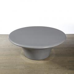 Modernist Grey Lacquer Curvilinear Sculptural Cocktail Table - 3703364