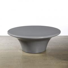 Modernist Grey Lacquer Curvilinear Sculptural Cocktail Table - 3703366