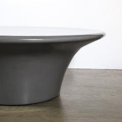 Modernist Grey Lacquer Curvilinear Sculptural Cocktail Table - 3703368