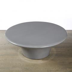 Modernist Grey Lacquer Curvilinear Sculptural Cocktail Table - 3703439