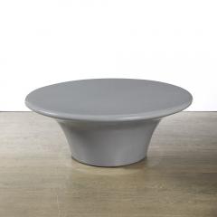 Modernist Grey Lacquer Curvilinear Sculptural Cocktail Table - 3703441