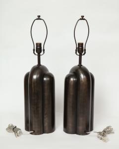 Modernist Gunmetal Bronzed Lamps - 781007