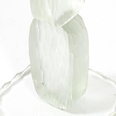 Modernist Hand Blown Murano Battuto Glass Sculptural Drinks End Table - 4075849
