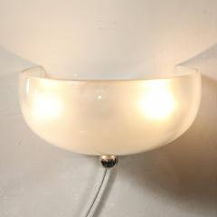 Modernist Hand Blown Murano Glass Sconce in 24Karat White Gold Flecks - 4037873
