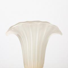Modernist Hand Blown Murano Pearlescent Glass Vase w 24 Karat Gold Flecks - 4266085