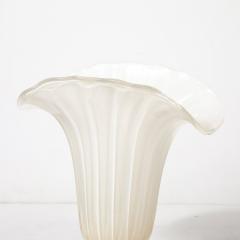 Modernist Hand Blown Murano Pearlescent Glass Vase w 24 Karat Gold Flecks - 4266092