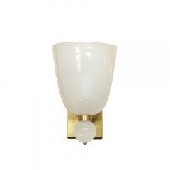 Modernist Hand Blown Murano Sconces w Constellation Murines Orbital Finial - 2909101
