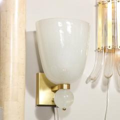 Modernist Hand Blown Murano Sconces w Constellation Murines Orbital Finial - 2909187