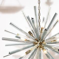 Modernist Hand Blown Murano Smoked Aquamarine Camer Glass Sputnik Chandelier - 3898667